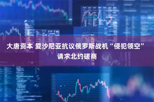 大唐资本 爱沙尼亚抗议俄罗斯战机“侵犯领空” 请求北约磋商