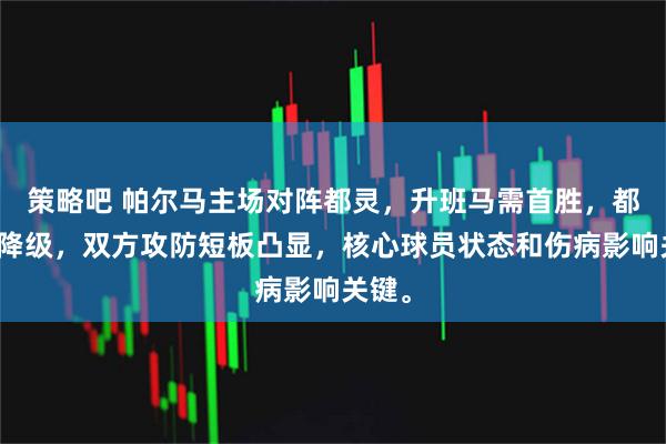 策略吧 帕尔马主场对阵都灵，升班马需首胜，都灵恐降级，双方攻防短板凸显，核心球员状态和伤病影响关键。